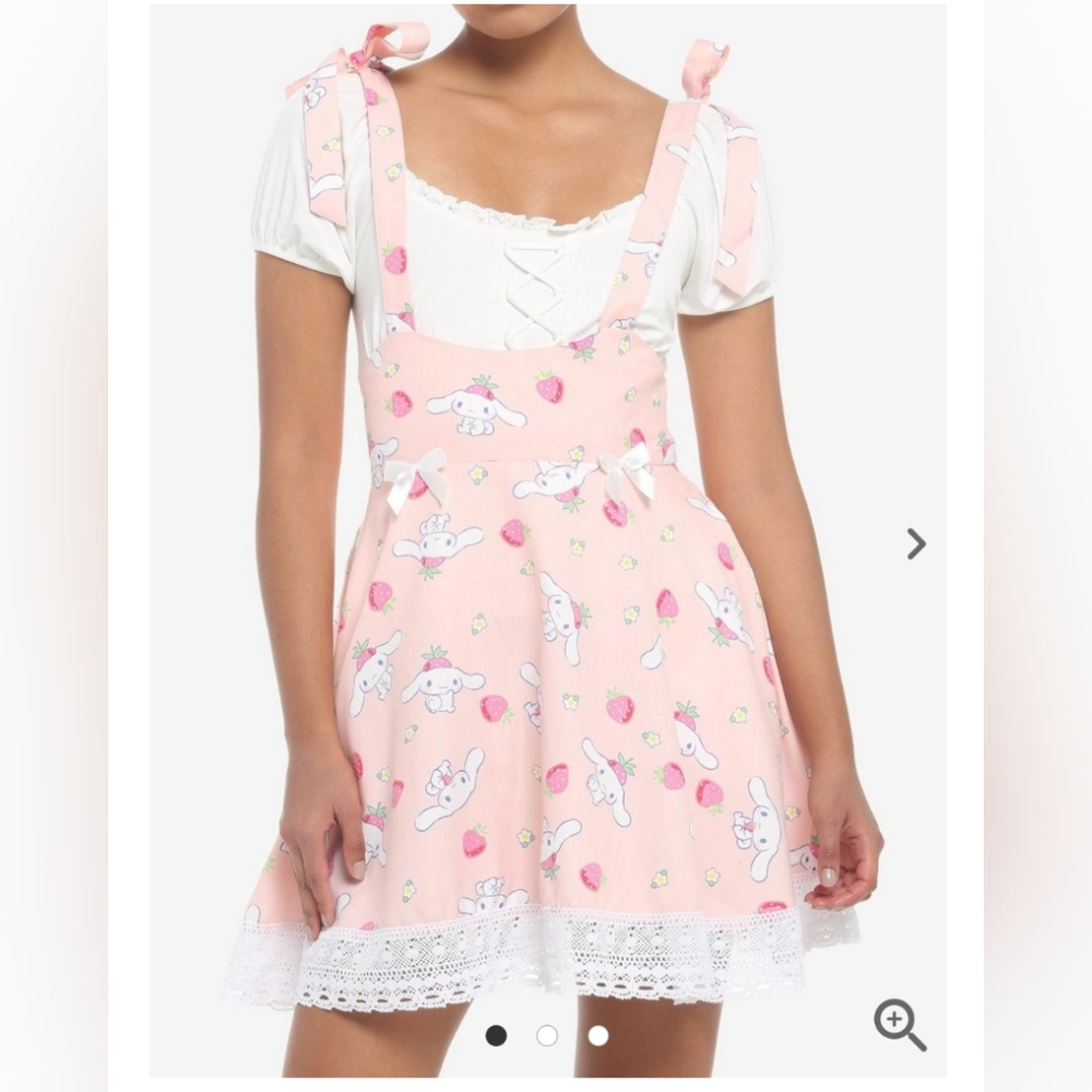 Cinnamoroll Strawberry Suspenders Skirt